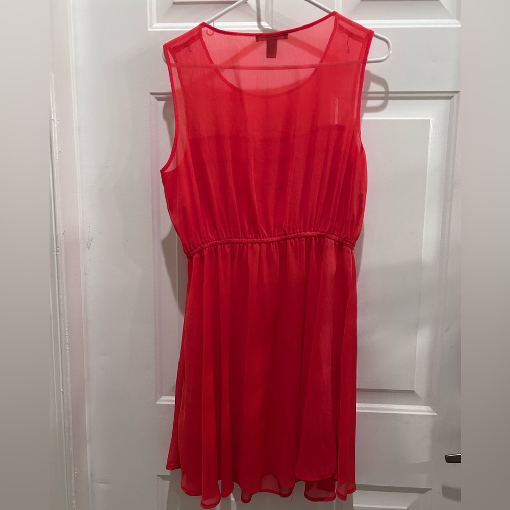 Forever 21 Vibrant Pink Layered Mini Dress - Picture 3 of 3